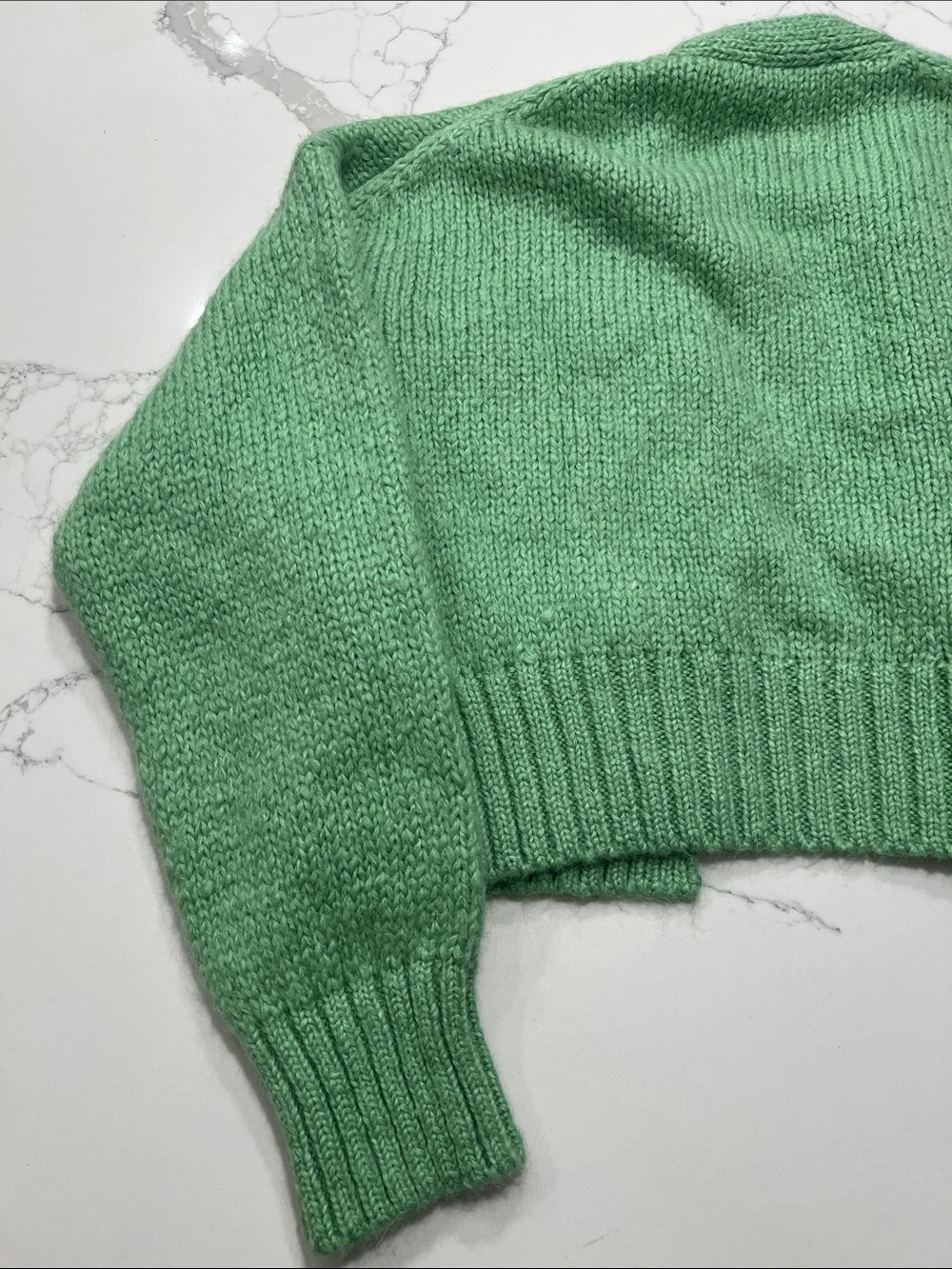ZARA Lime Green Open-Front Cropped Cardigan💚❤️ - Picture 7 of 11